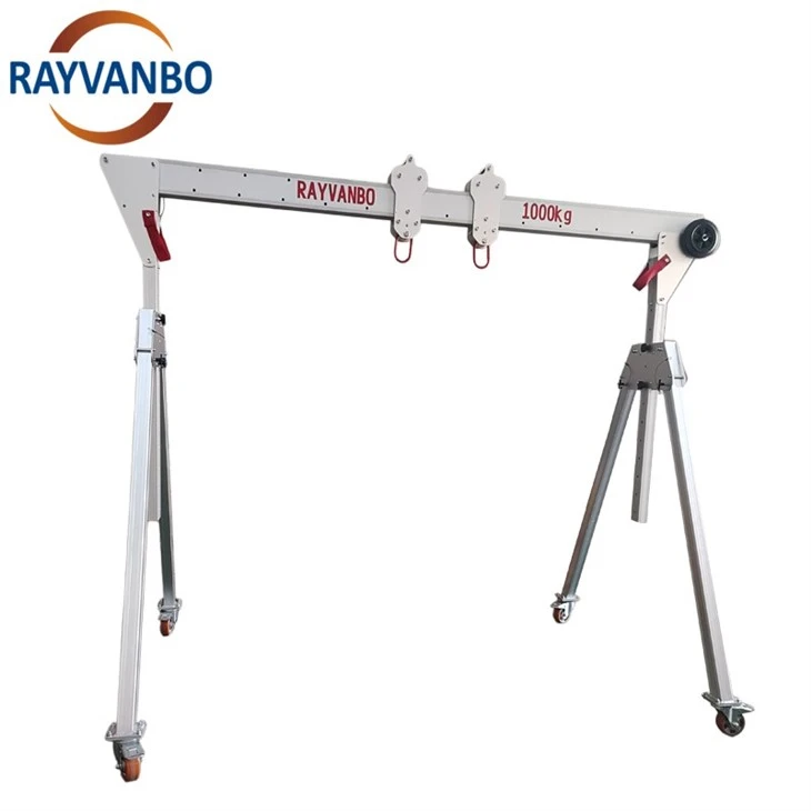 Prilagodljiva mala radionica Mobilna aluminijska portalna dizalica 250 kg 500 kg 1 tona 2 tone 3 tone A Okvir portalne dizalice od aluminijske legure
